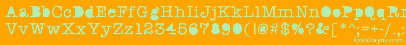 Swstaffmeeting Font – Green Fonts on Orange Background