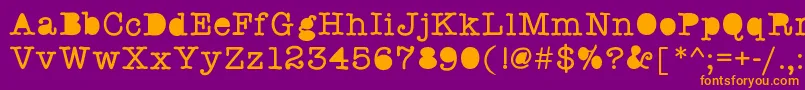 Swstaffmeeting Font – Orange Fonts on Purple Background