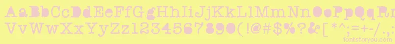 Swstaffmeeting Font – Pink Fonts on Yellow Background