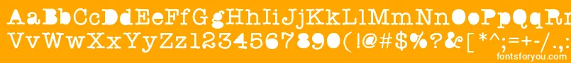 Swstaffmeeting Font – White Fonts on Orange Background