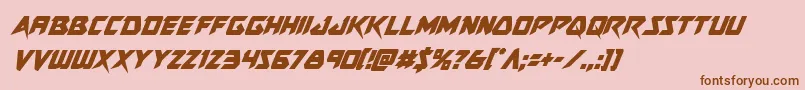 More about Skirmishercondital Font Skirmishercondital Font – Brown Fonts on Pink Background