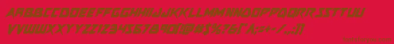 Skirmishercondital Font – Brown Fonts on Red Background