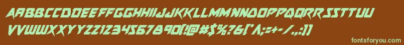 Skirmishercondital Font – Green Fonts on Brown Background