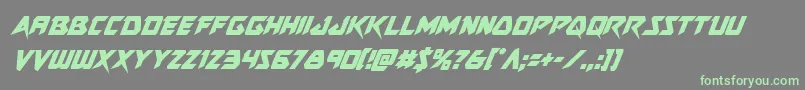 Skirmishercondital Font – Green Fonts on Gray Background