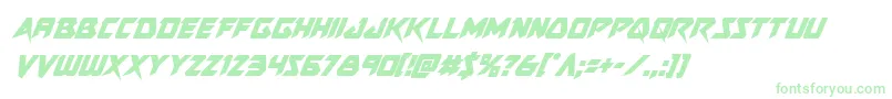 Skirmishercondital Font – Green Fonts on White Background