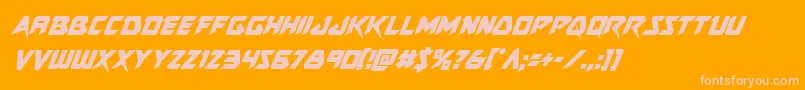 Skirmishercondital Font – Pink Fonts on Orange Background