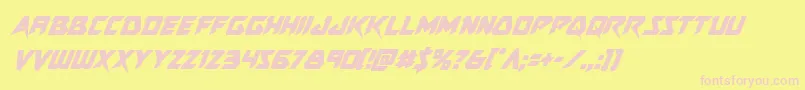 Skirmishercondital Font – Pink Fonts on Yellow Background