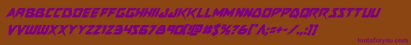 Skirmishercondital Font – Purple Fonts on Brown Background