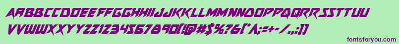Skirmishercondital Font – Purple Fonts on Green Background