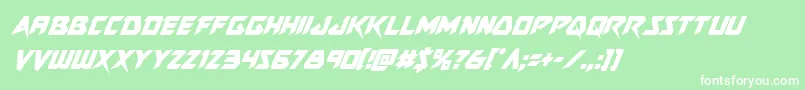 Skirmishercondital Font – White Fonts on Green Background