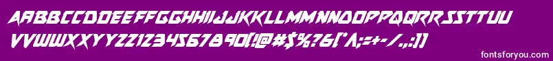 Skirmishercondital Font – White Fonts on Purple Background