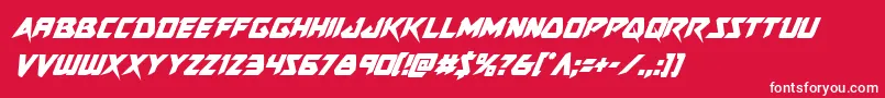 Skirmishercondital Font – White Fonts on Red Background