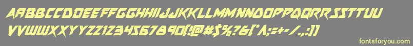 Skirmishercondital Font – Yellow Fonts on Gray Background