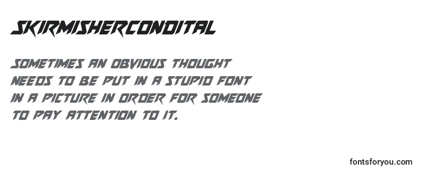 Review of the Skirmishercondital Font
