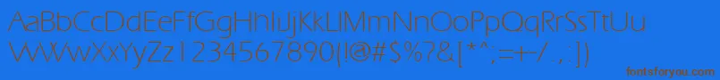 ErgoelightRegular Font – Brown Fonts on Blue Background