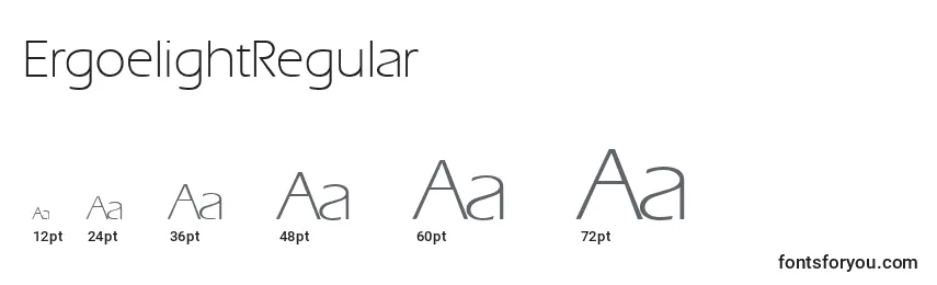 Размеры шрифта ErgoelightRegular