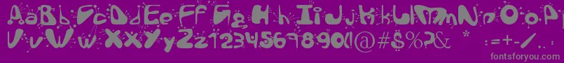 AlienLanguage Font – Gray Fonts on Purple Background