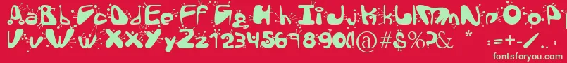 Шрифт AlienLanguage – зелёные шрифты на красном фоне