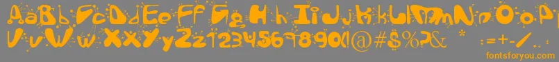 Fonte AlienLanguage – fontes laranjas em um fundo cinza
