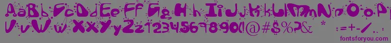 AlienLanguage Font – Purple Fonts on Gray Background