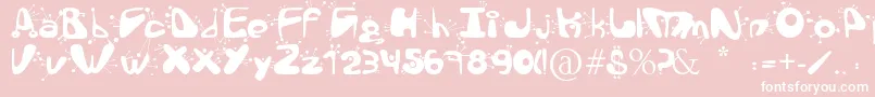 AlienLanguage Font – White Fonts on Pink Background