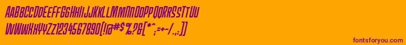 Mecheffects1bbItal Font – Purple Fonts on Orange Background