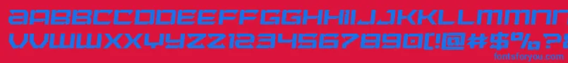 Laserwolfsemital Font – Blue Fonts on Red Background