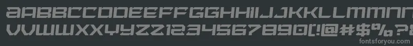 フォントLaserwolfsemital – 黒い背景に灰色の文字