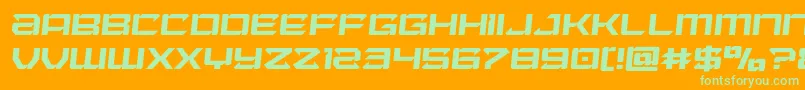 Police Laserwolfsemital – polices vertes sur fond orange