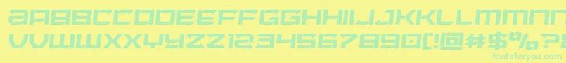 Laserwolfsemital Font – Green Fonts on Yellow Background