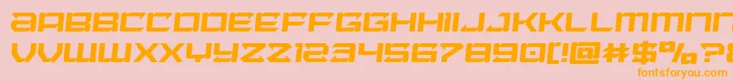 Laserwolfsemital-fontti – oranssit fontit vaaleanpunaisella taustalla