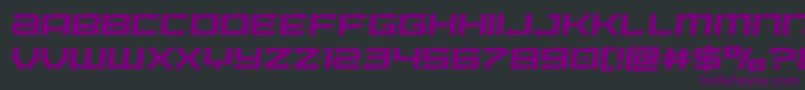 Laserwolfsemital-fontti – violetit fontit mustalla taustalla
