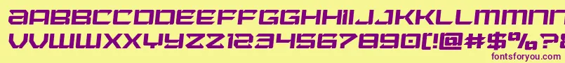 Laserwolfsemital Font – Purple Fonts on Yellow Background