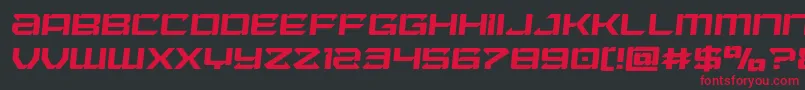 Laserwolfsemital-Schriftart – Rote Schriften auf schwarzem Hintergrund