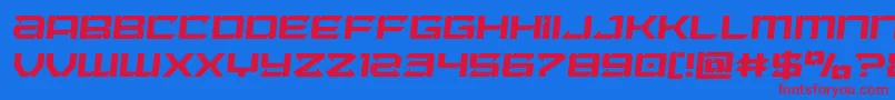 Laserwolfsemital Font – Red Fonts on Blue Background