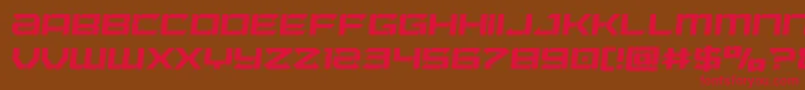 Laserwolfsemital-Schriftart – Rote Schriften auf braunem Hintergrund