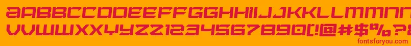 Шрифт Laserwolfsemital – красные шрифты на оранжевом фоне