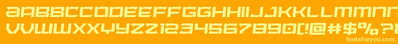 Laserwolfsemital-fontti – keltaiset fontit oranssilla taustalla