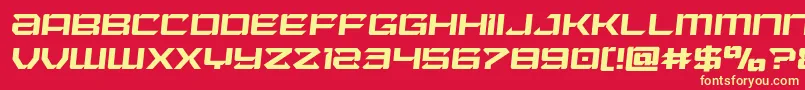 Laserwolfsemital Font – Yellow Fonts on Red Background