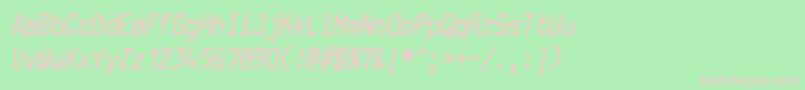 LarabiefontcondensedBolditalic Font – Pink Fonts on Green Background