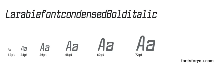 LarabiefontcondensedBolditalic Font Sizes