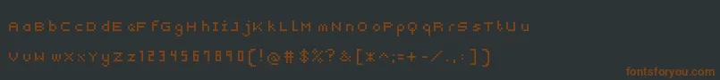 Snap2Grid-Schriftart – Braune Schriften auf schwarzem Hintergrund