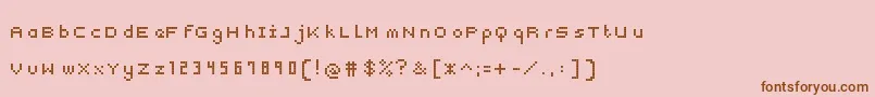 フォントSnap2Grid – ピンクの背景に茶色のフォント