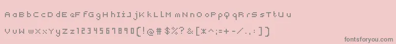 フォントSnap2Grid – ピンクの背景に灰色の文字