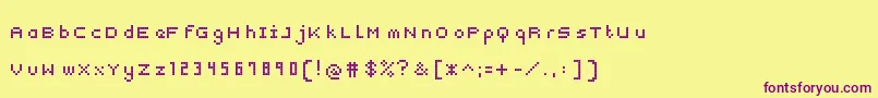 Шрифт Snap2Grid – фиолетовые шрифты на жёлтом фоне