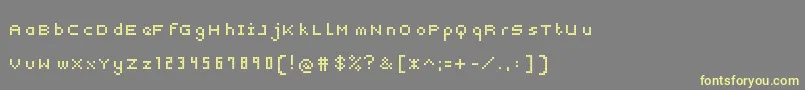 Fonte Snap2Grid – fontes amarelas em um fundo cinza