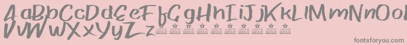 PaperRibRegPersonalUse Font – Gray Fonts on Pink Background