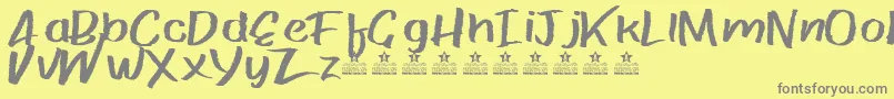 PaperRibRegPersonalUse Font – Gray Fonts on Yellow Background