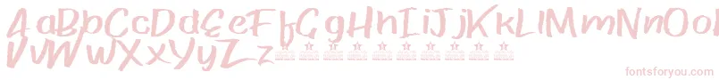 PaperRibRegPersonalUse Font – Pink Fonts on White Background