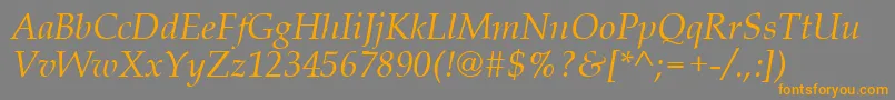 QueensI Font – Orange Fonts on Gray Background